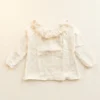 Blusa de gasa de algodón blanca con volados | Tienda Olivia Uruguay