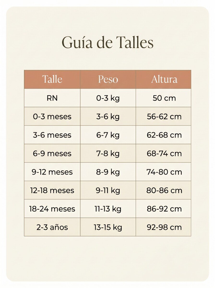Guía de Talles Tienda Olivia